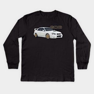 Impreza WRX STi GDB Hawkeye Version 8 Kids Long Sleeve T-Shirt